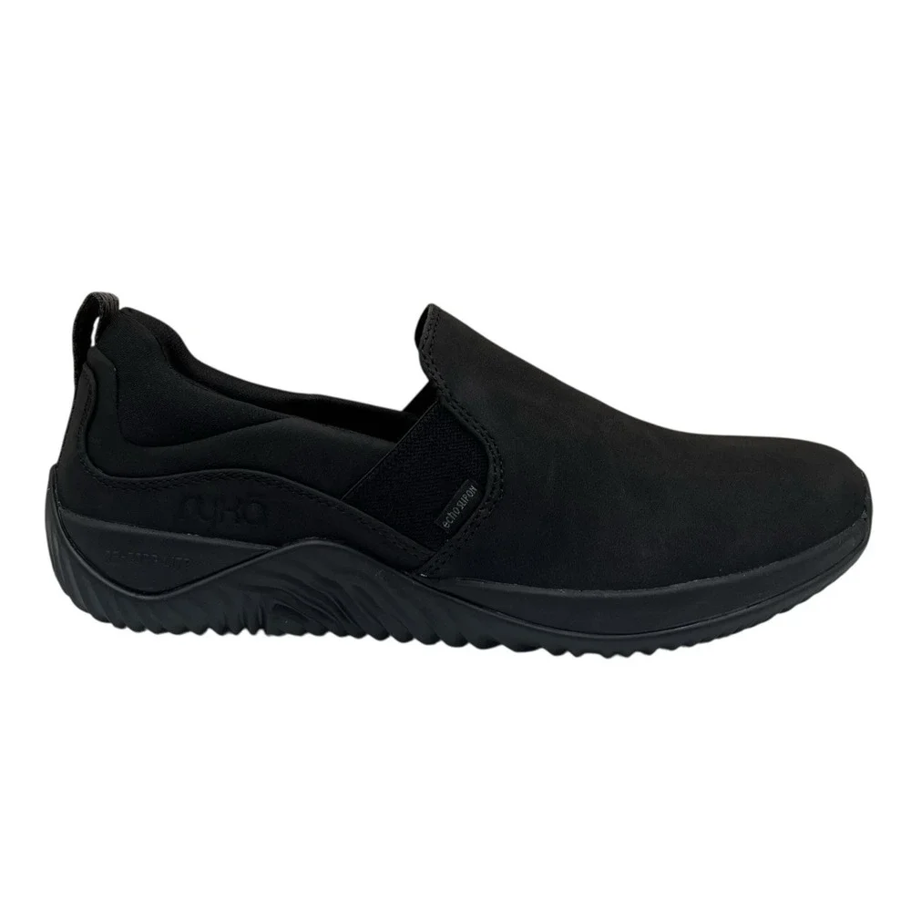 Ryka Womens Echo Comfort Slip On Shoes Size 8.5 Solid Black Athletic Lightweight